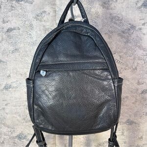 Libaire Black Leather Backpack Made in the USA